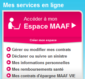 Accéder à mon Espace MAAF