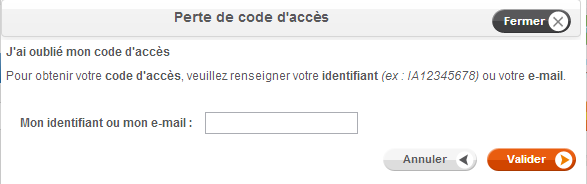 Perte ou oubli de votre code accés Vauban Humanitis