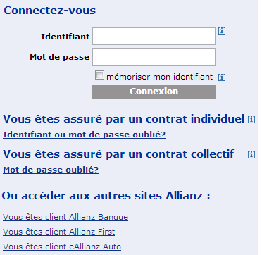 Connectez vous à votre compte Allianz 