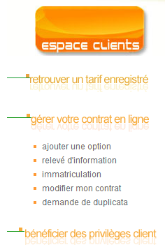 Accédez au menu de l’espace clients de l'AMV